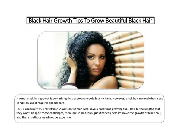 Black Hair Growth Tips To Grow Beautiful Black Hair