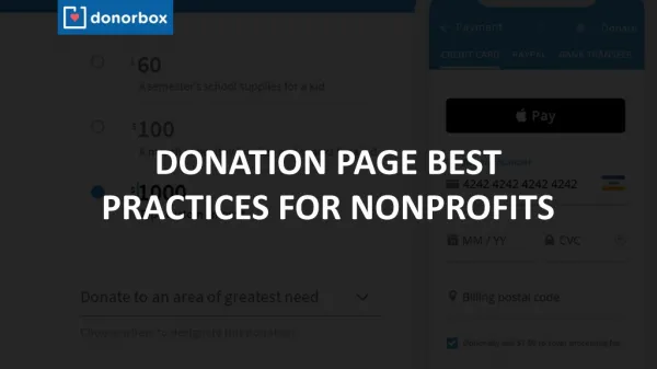Donation Page Best Practices for Nonprofits
