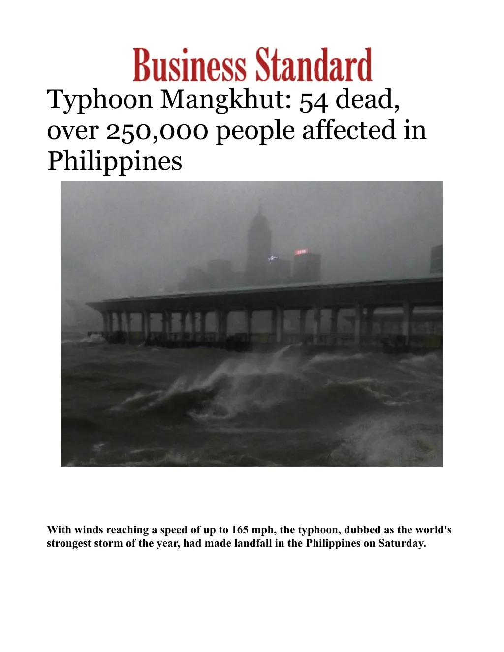 typhoon mangkhut 54 dead over 250 000 people
