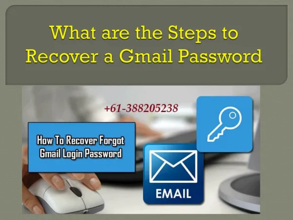 What are the Steps to Recover a Gmail Password