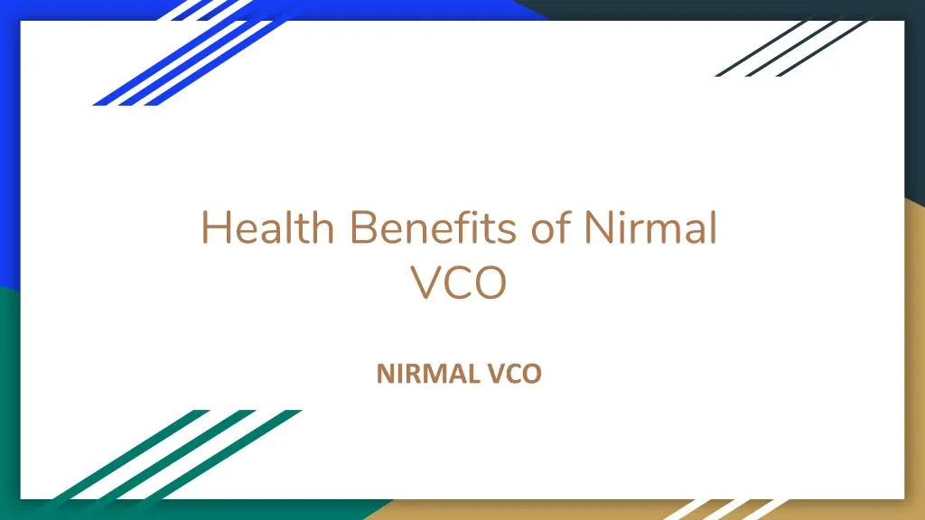 health benefits of nirmal vco