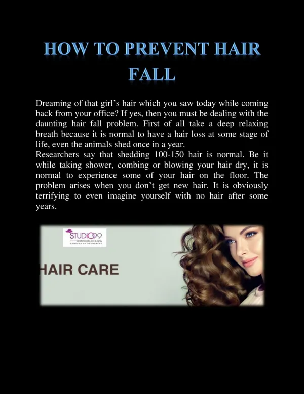 How to Prevent Hair Fall