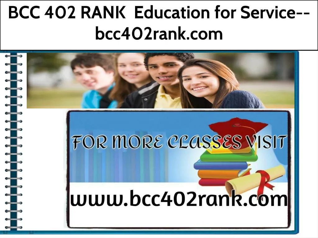 bcc 402 rank education for service bcc402rank com