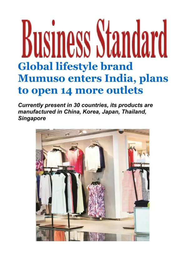 Global lifestyle brand Mumuso enters India, plans to open 14 more outlets