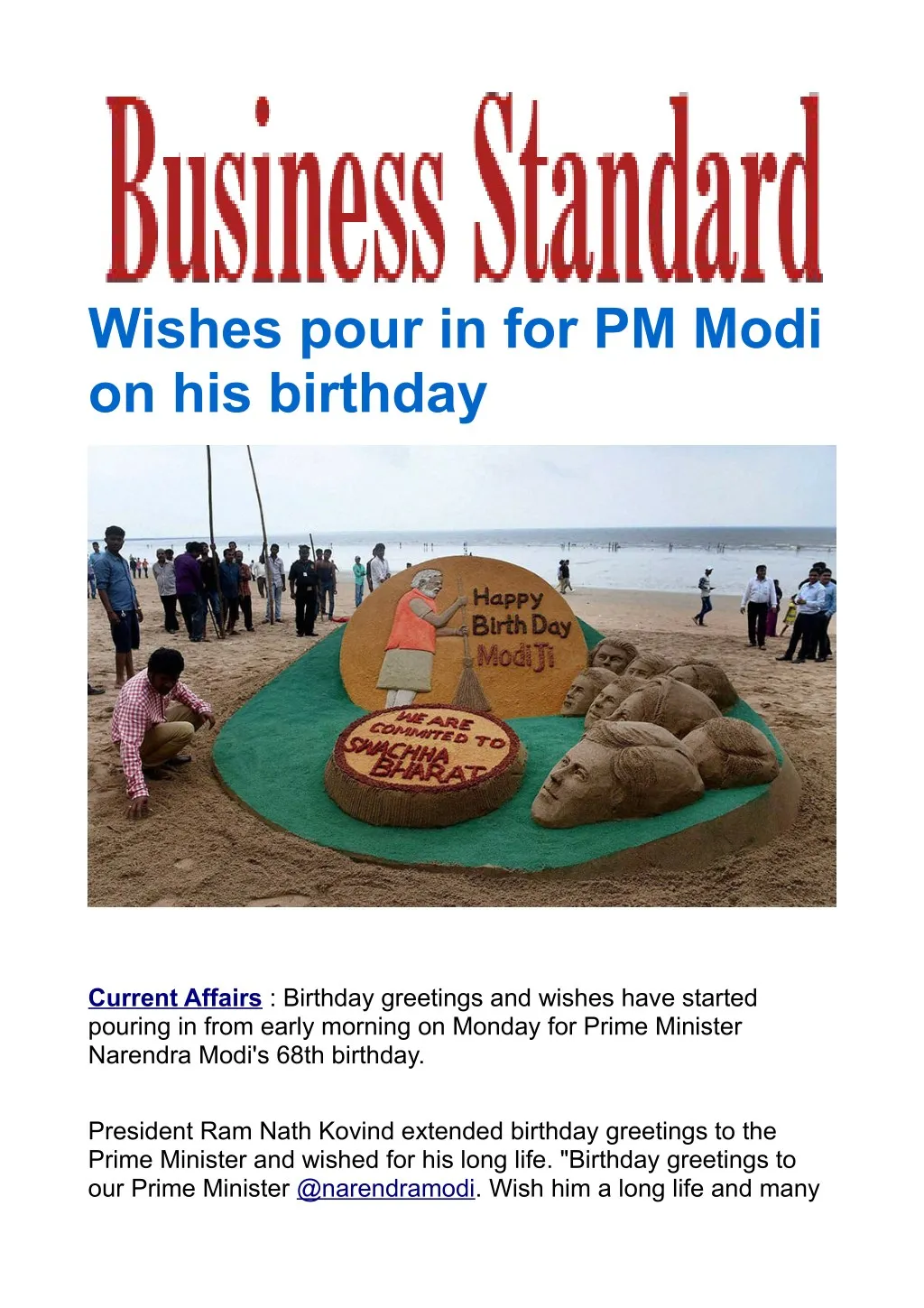 wishes pour in for pm modi on his birthday
