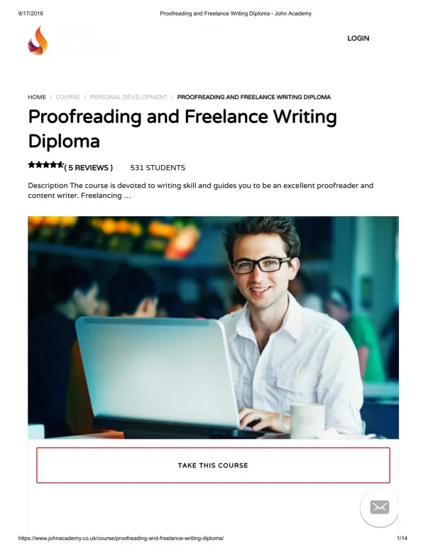 Proofreading and Freelance Writing Diploma - John Academy