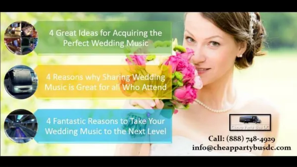 4 Great Ideas for Acquiring the Perfect Wedding Music with party bus DC.pdf