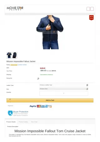 MI6 Ethan Hunt Jacket - slide 1