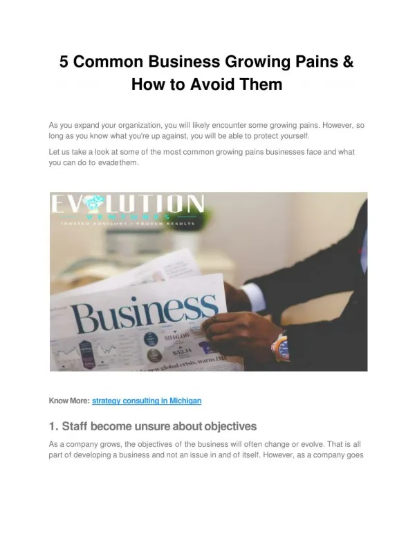 5 Common Business Growing Pains & How to Avoid Them