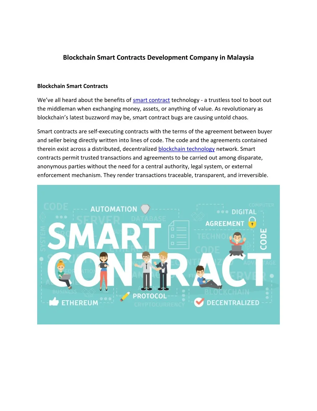 blockchain smart contracts development company