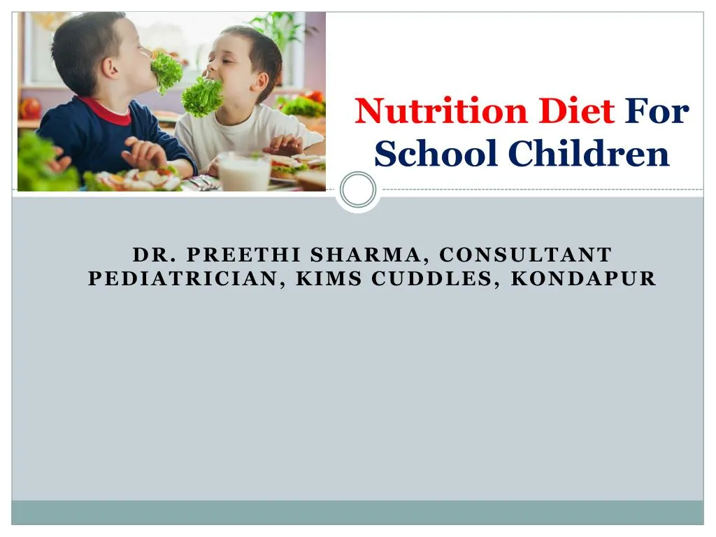 nutrition diet for school children