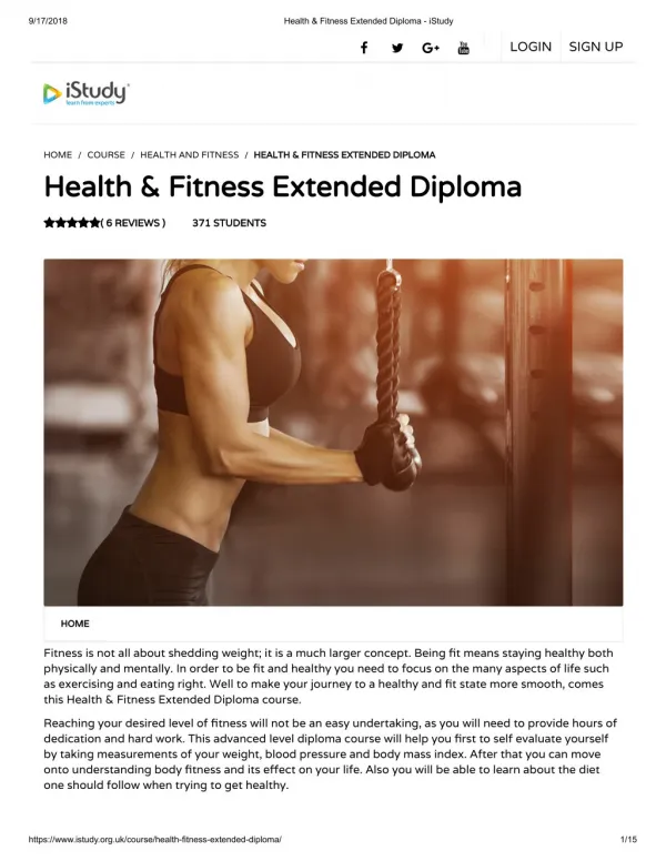 Health & Fitness Extended Diploma - john Academy