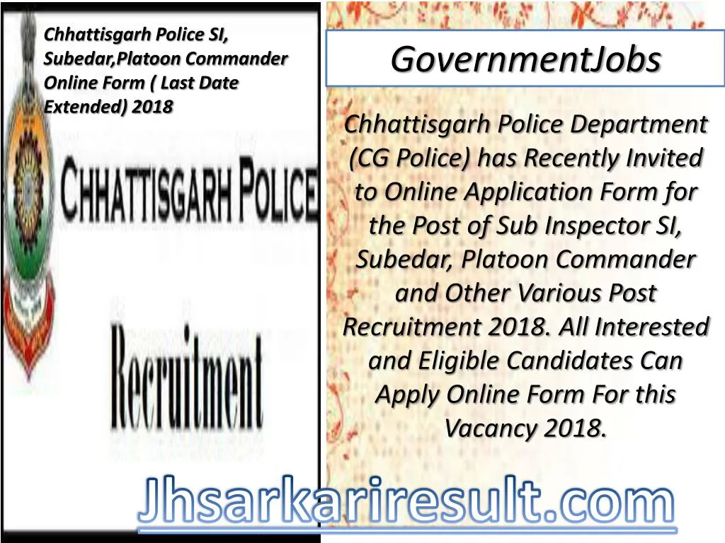 chhattisgarh police si subedar platoon commander