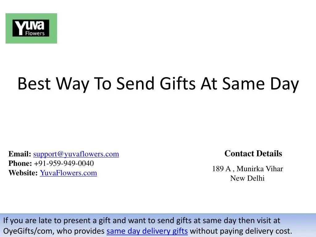 best way to send gifts at same day