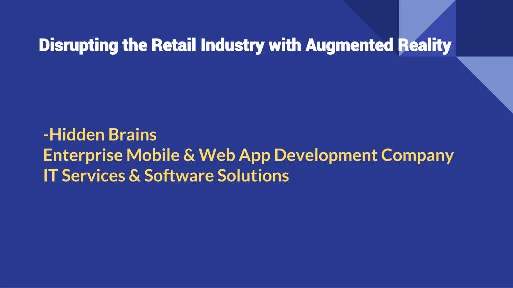 disrupting the retail industry with augmented reality