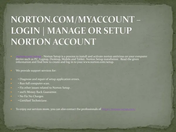 norton com myaccount login manage or setup norton account