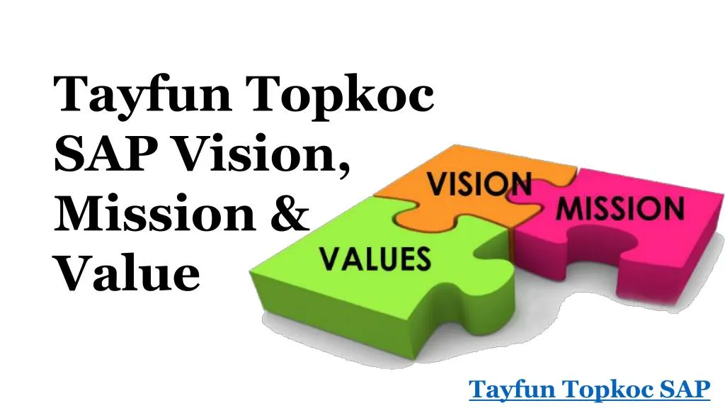 tayfun topkoc sap vision mission value
