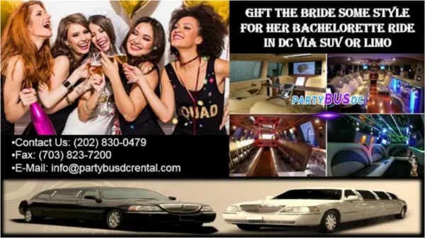 Gift the Bride Some Style for Her Bachelorette Ride in DC via SUV or Limo