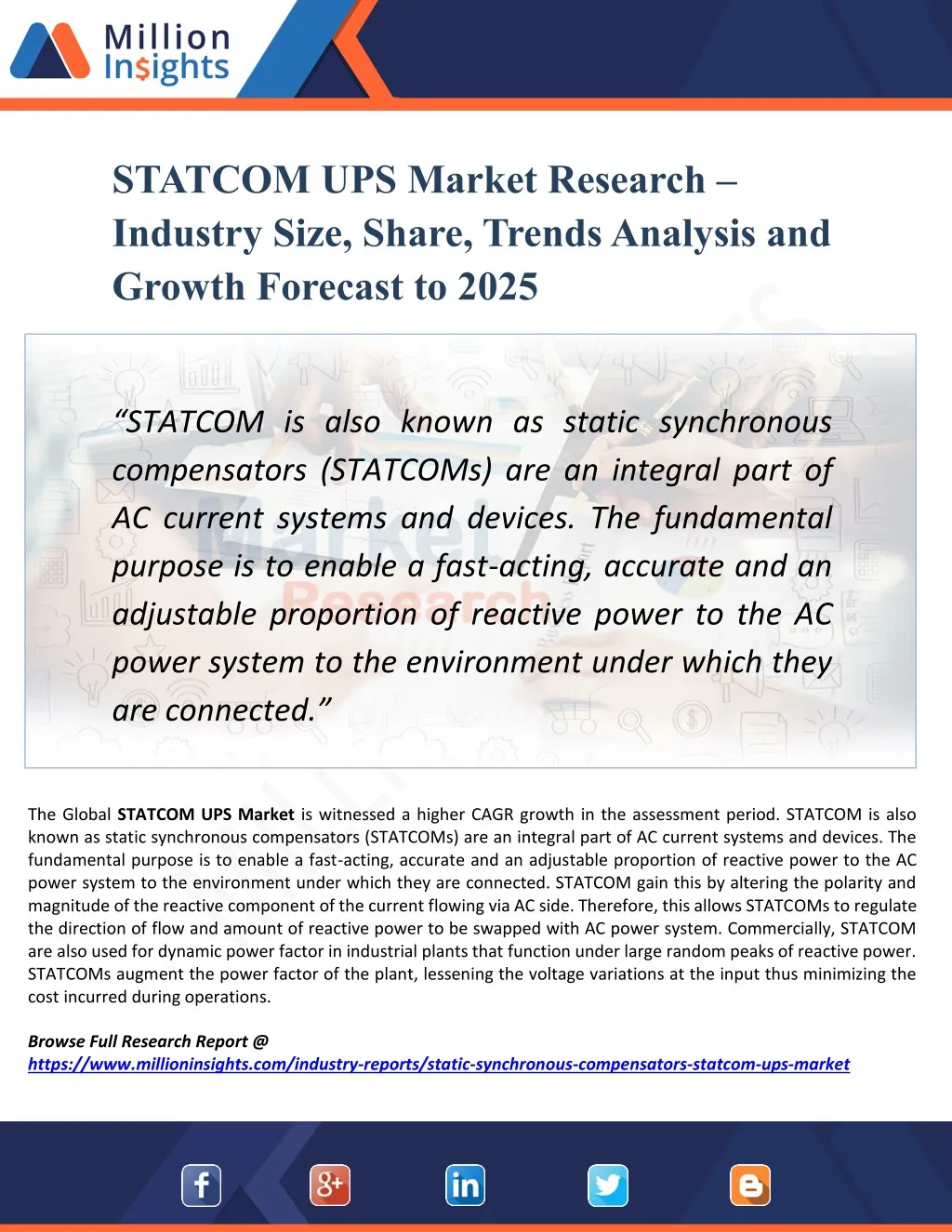 statcom ups market research industry size share
