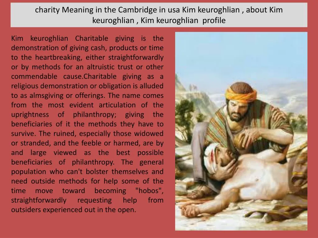 charity meaning in the cambridge