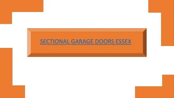 SECTIONAL GARAGE DOORS ESSEX
