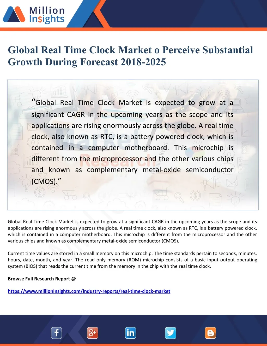 global real time clock market o perceive
