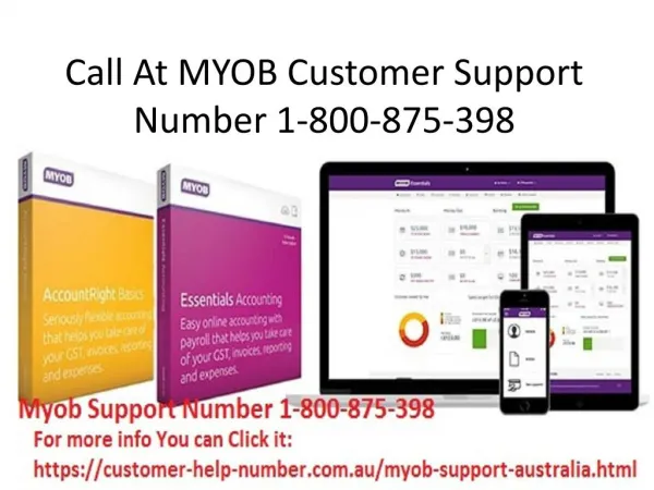 Call At MYOB Customer Support Number 1-800-875-398