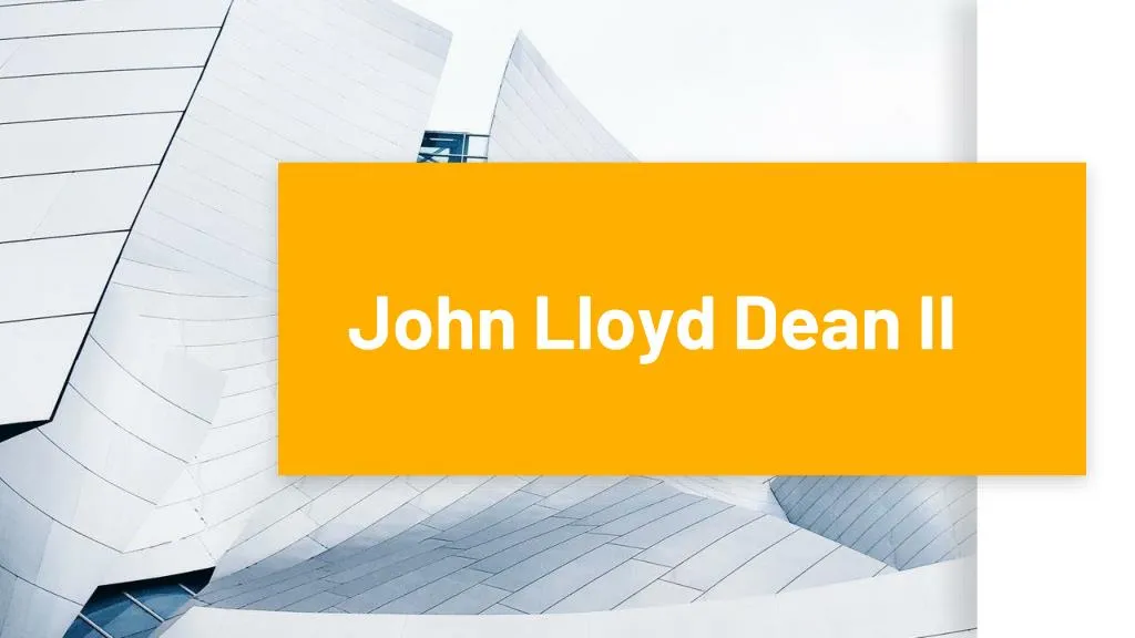 john lloyd dean ii