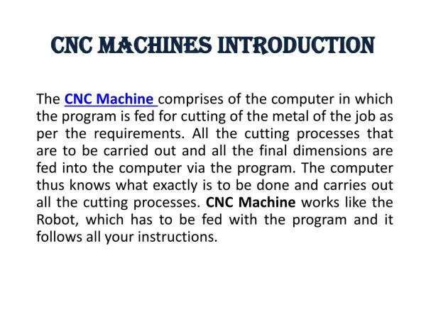 CNC Machine Manufacturer