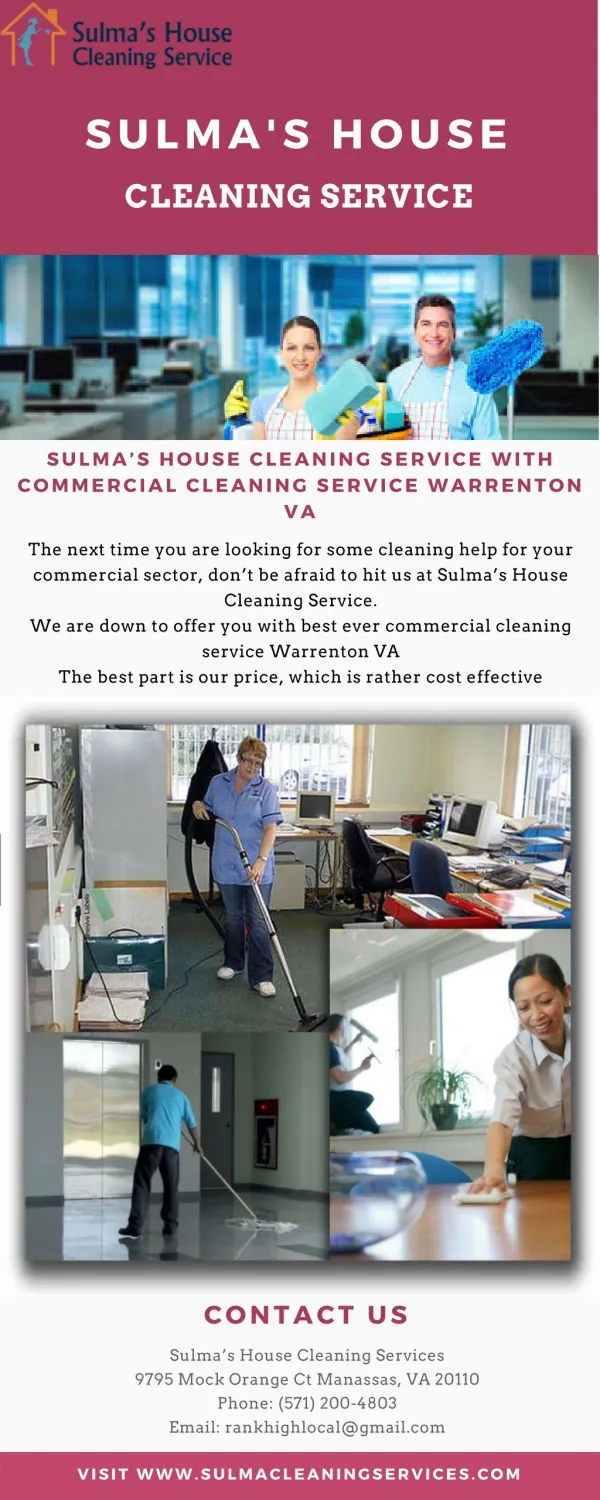 Sulmaâ€™s House Cleaning Service With Commercial Cleaning Service Warrenton Va