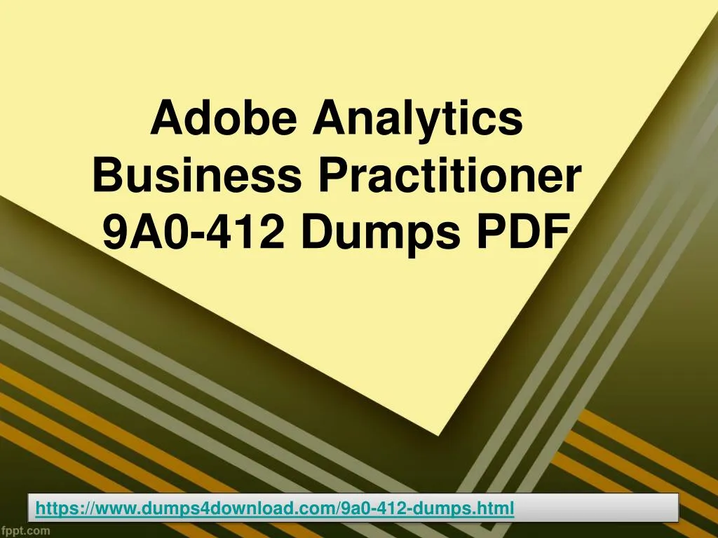 adobe analytics business practitioner 9a0 412 dumps pdf