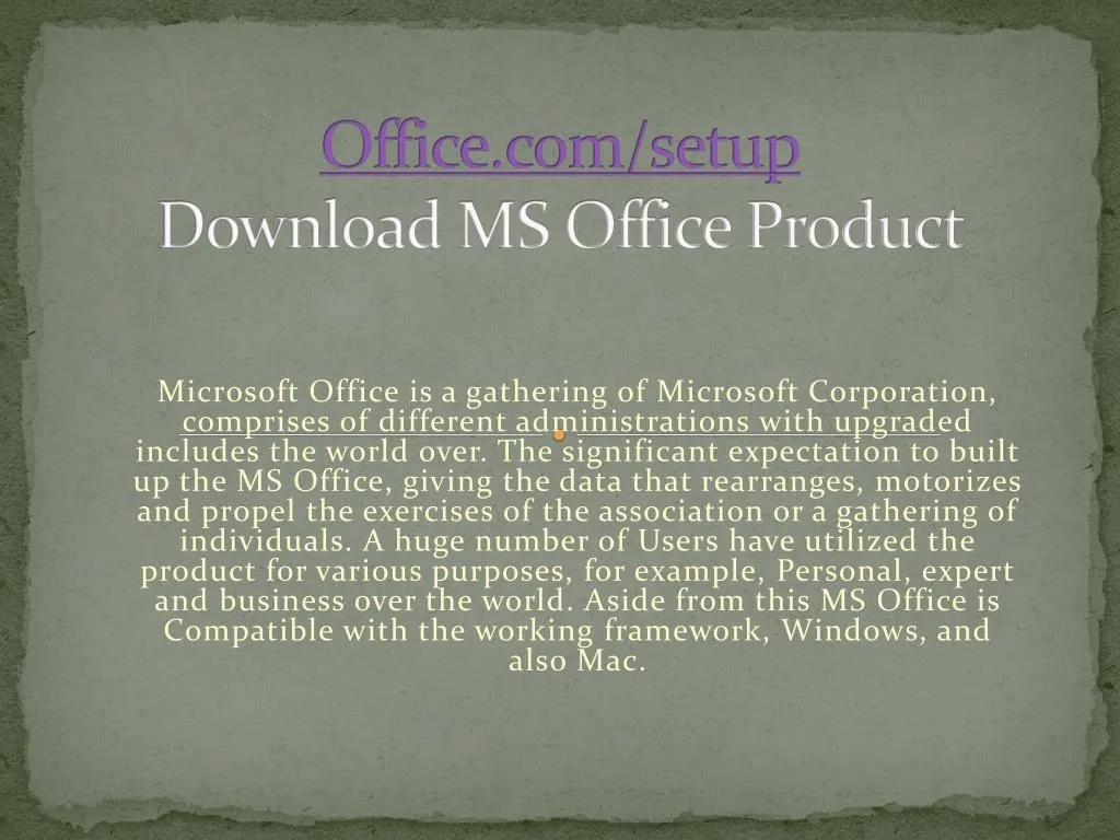 office com setup download ms office product