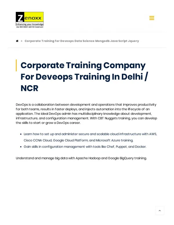 Corporate Training Company for Data Science & Machine Learning in Delhi / NCR
