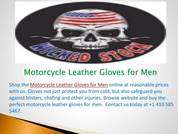 Motorcycle Leather Gloves for Men