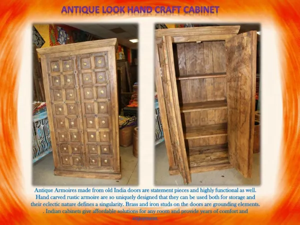 Antique look hand craft cabinet