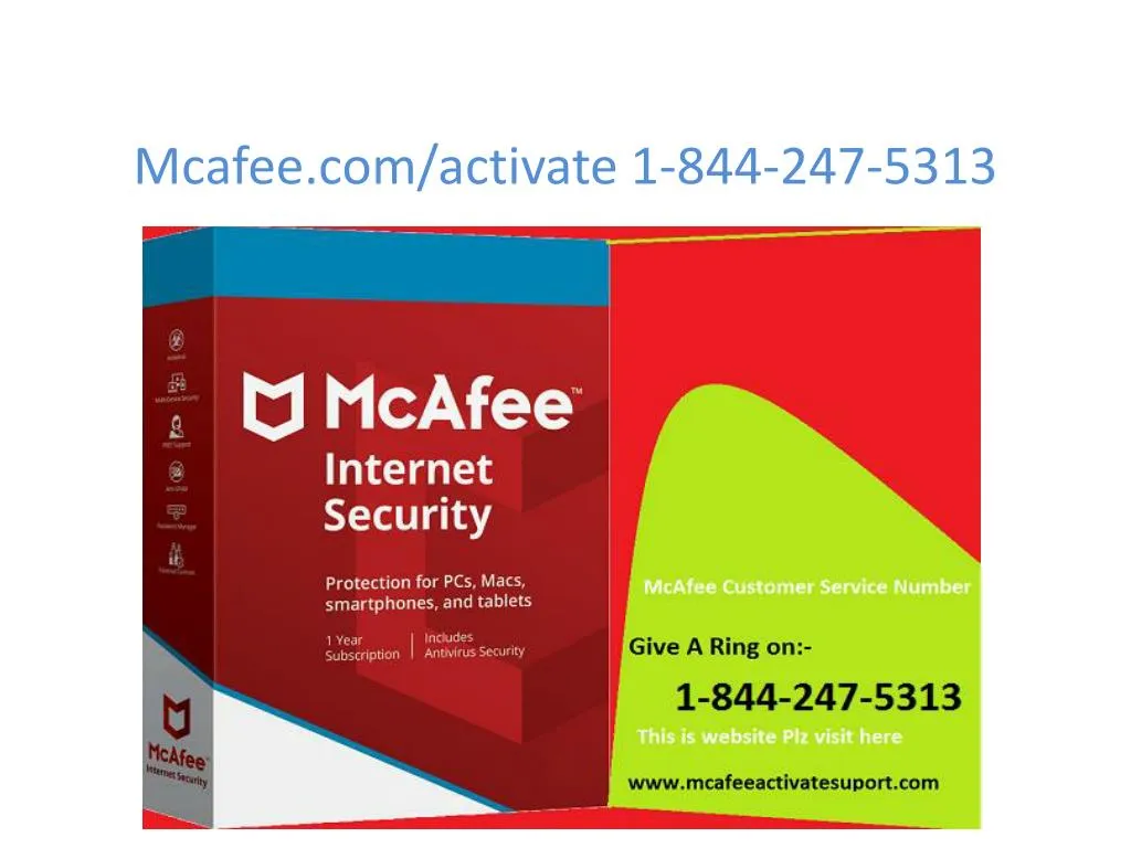 mcafee com activate 1 844 247 5313