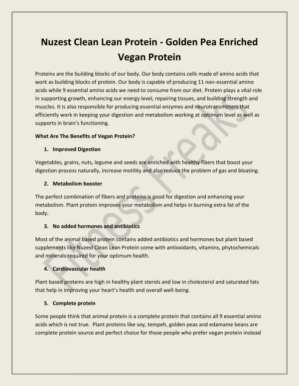 Nuzest Clean Lean Protein | Nutrients & Supplements