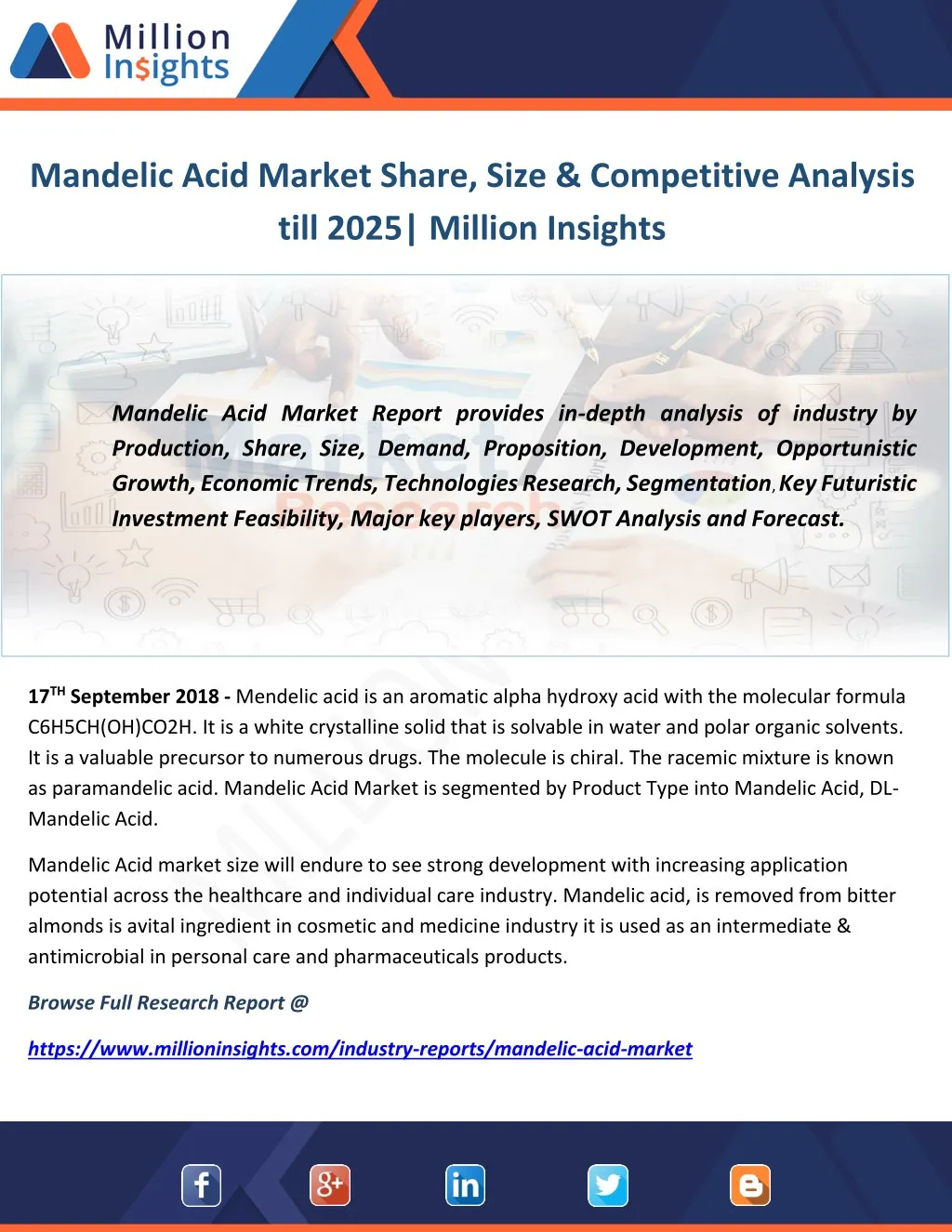 mandelic acid market share size competitive