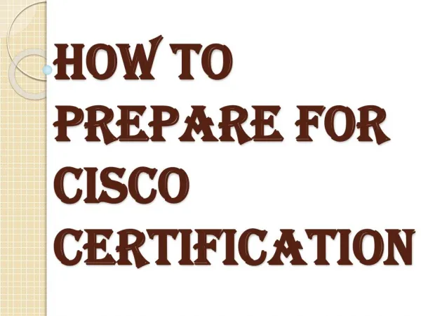 List of the Certifications Offered by Cisco Systems