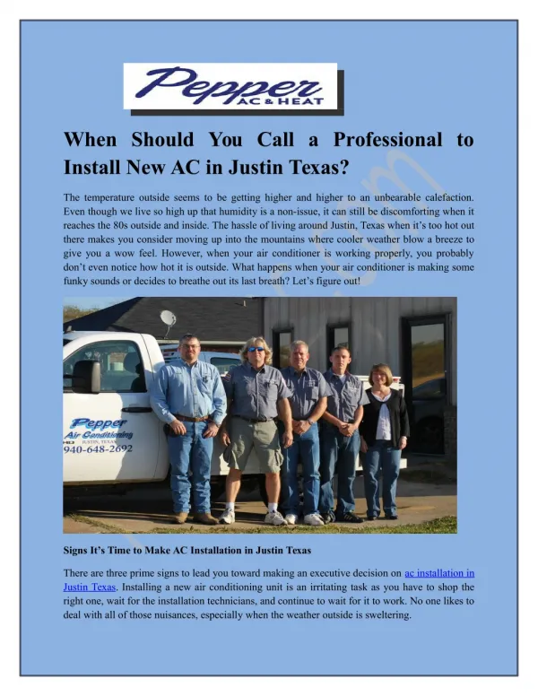 Air Conditioning Repair Justin Texas