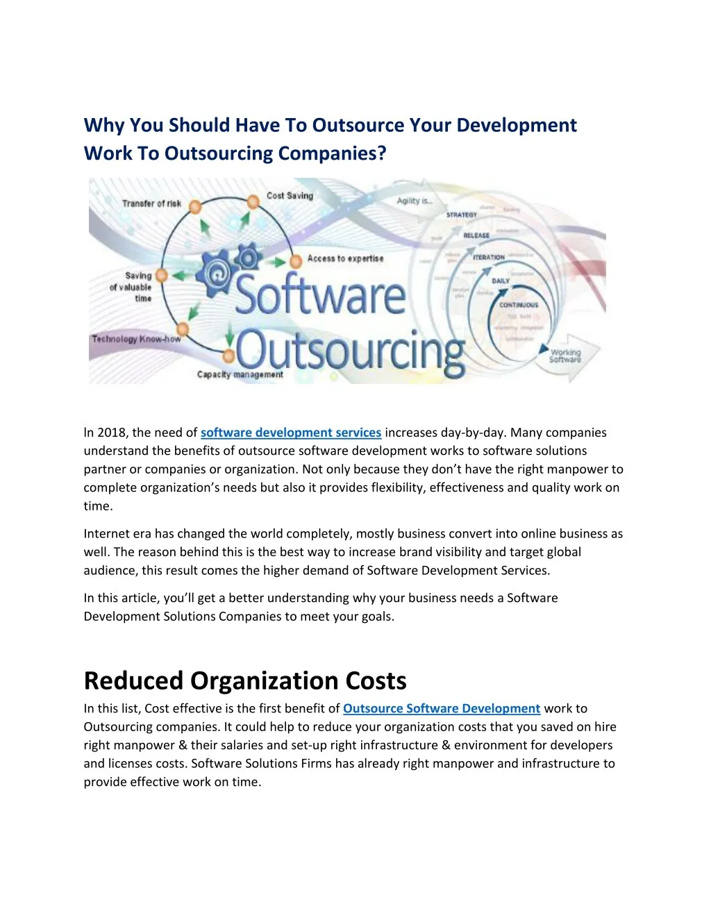 why you should have to outsource your development