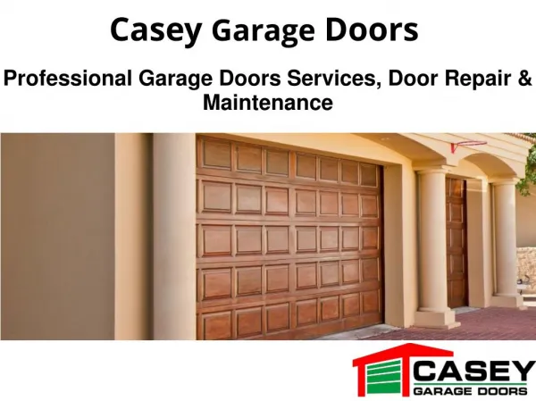 Professional Garage Doors Services, Repair & Maintenance