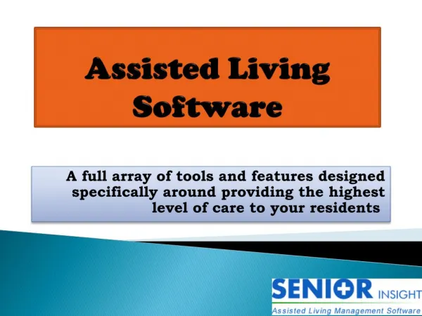 Senior Care Software by top company Senior Insight
