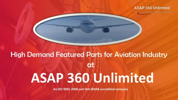 Get Featured Parts for Your Aviation Industry | ASAP 360 Unlimited