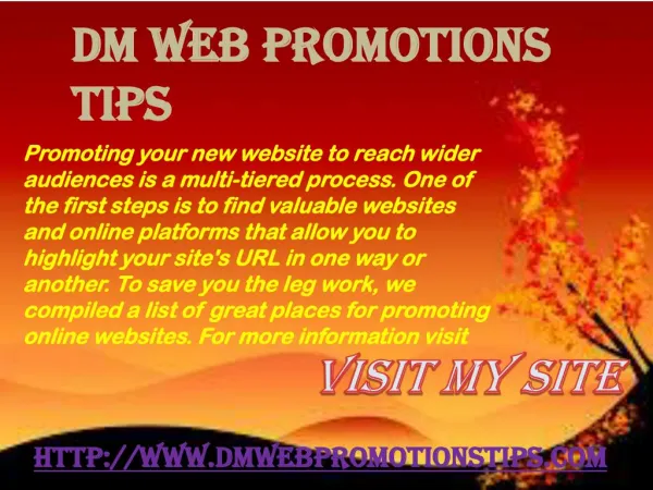 dm web promotions tips