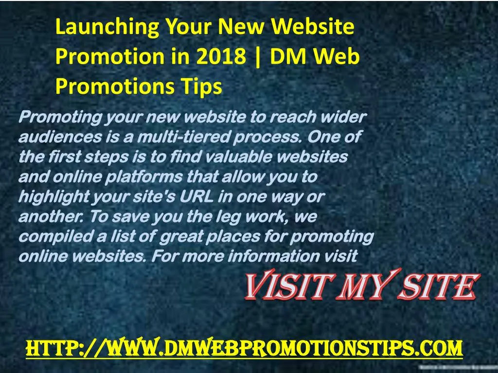 launching your new website promotion in 2018