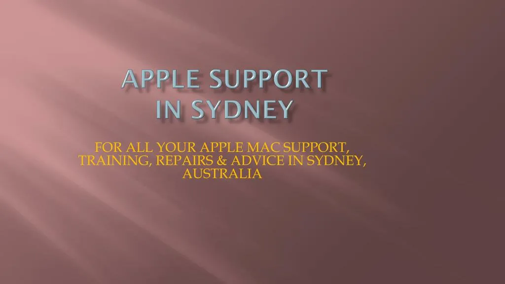 apple support in sydney