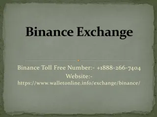 Binance Support Number - slide 1