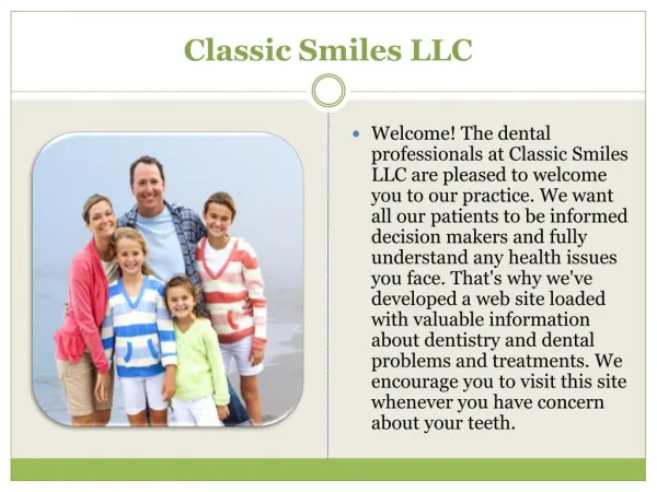 Cosmetic Dentist in South Loop Chicago | Classic Smiles LLC