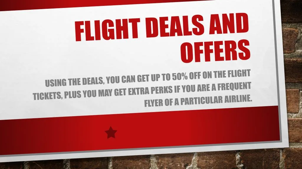 flight deals and offers